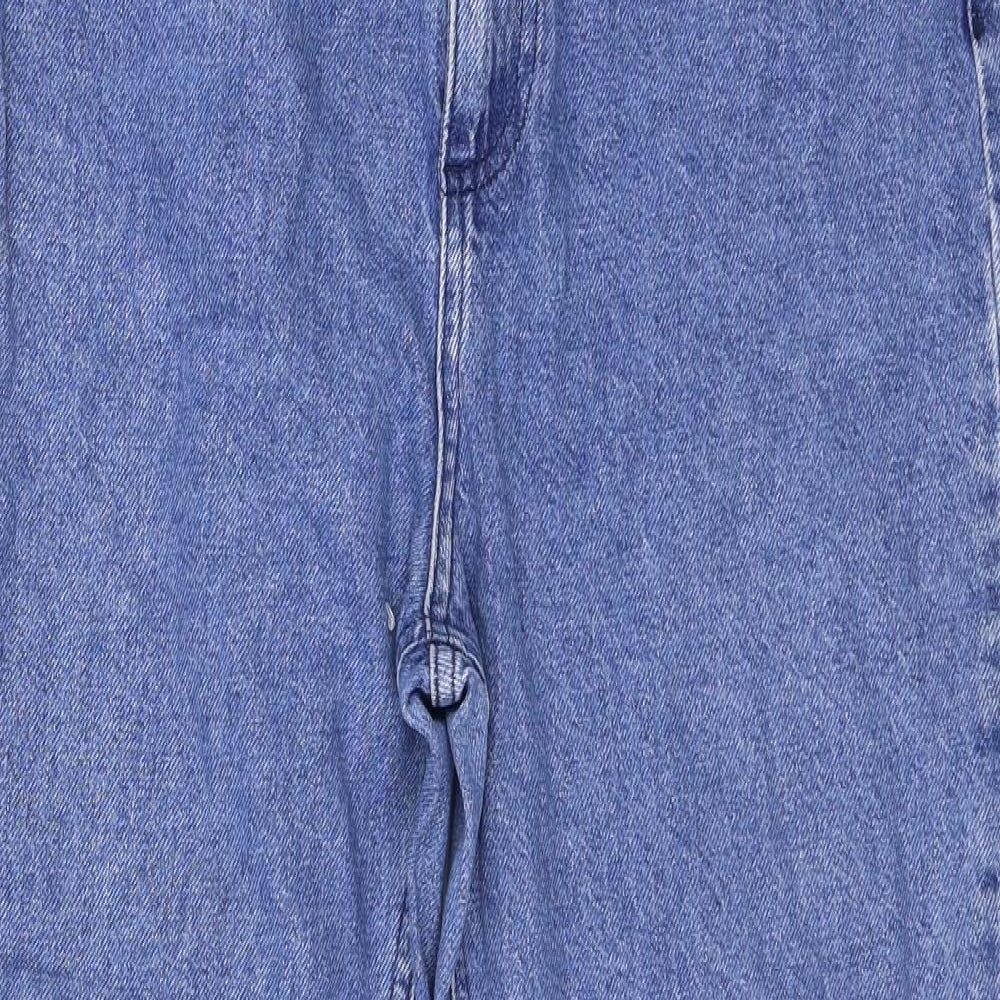 M&Co Womens Blue  Denim Straight Jeans Size 14 L25 in