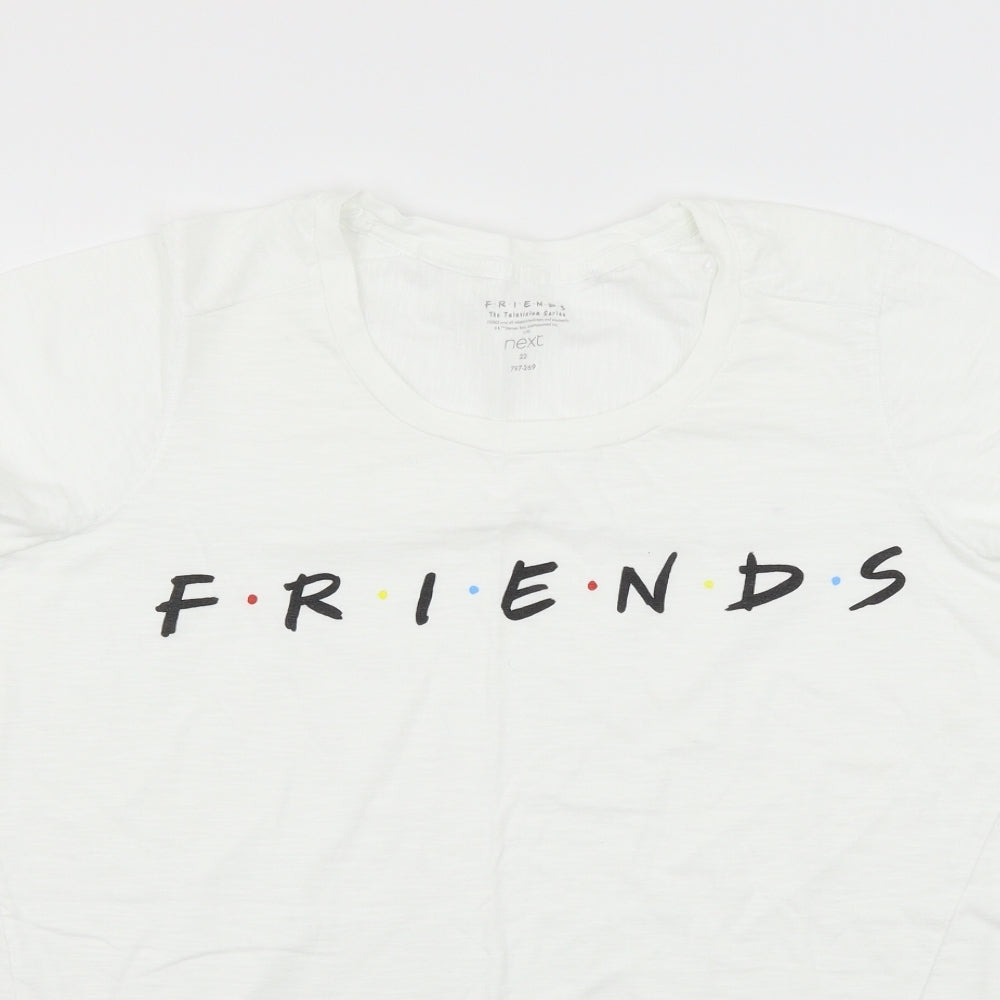 NEXT Womens White  Jersey Basic T-Shirt Size 22  - friends