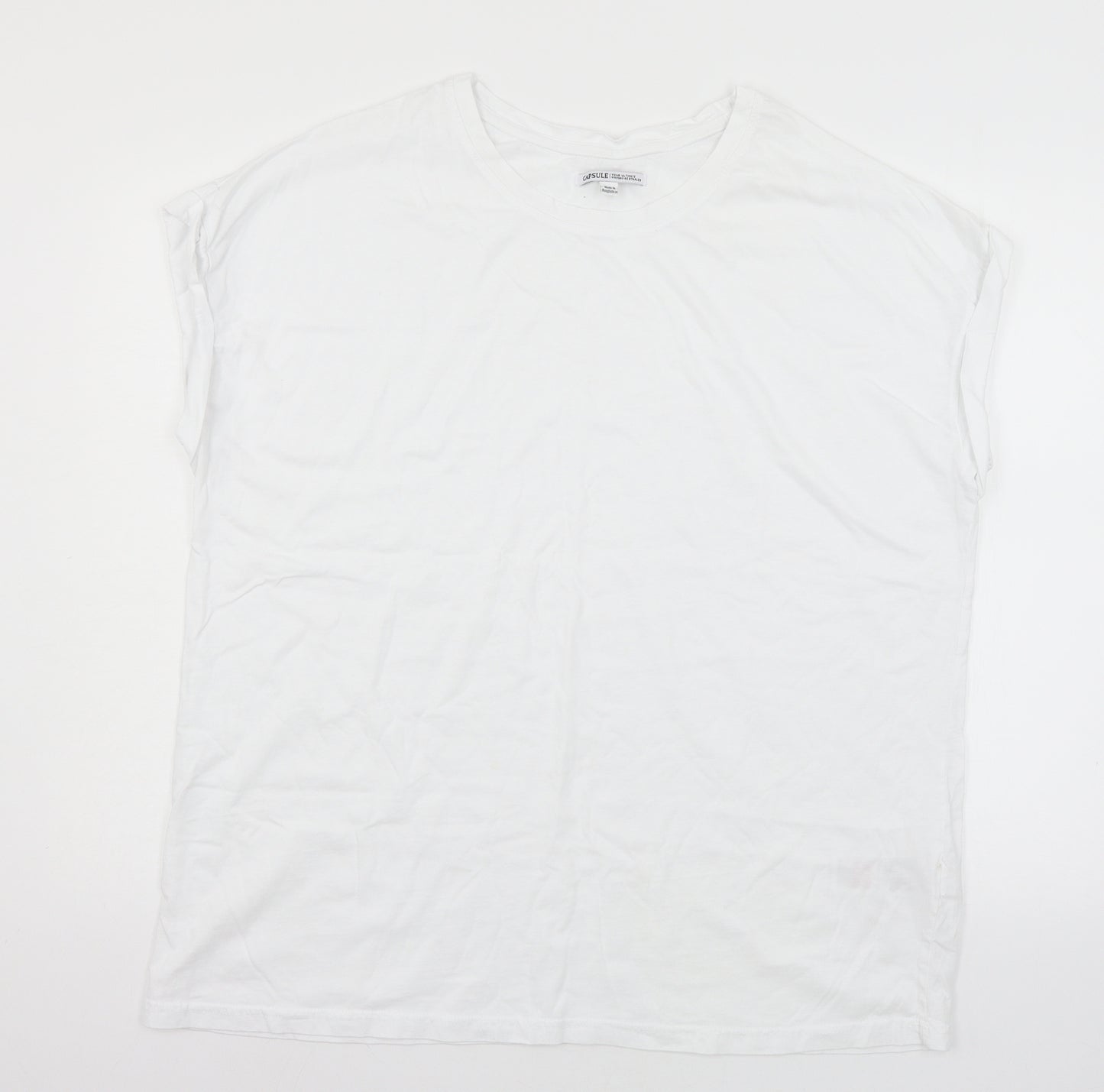Capsule Womens White  Jersey Basic T-Shirt Size 20