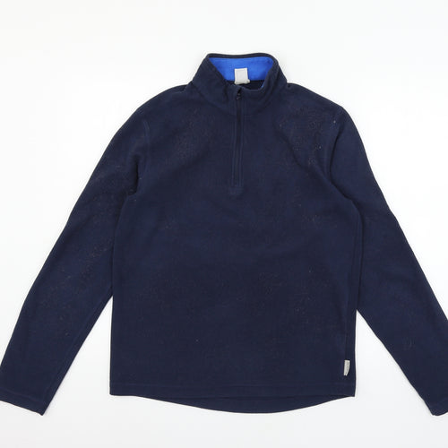 Quechua Mens Blue  Fleece Pullover Sweatshirt Size S