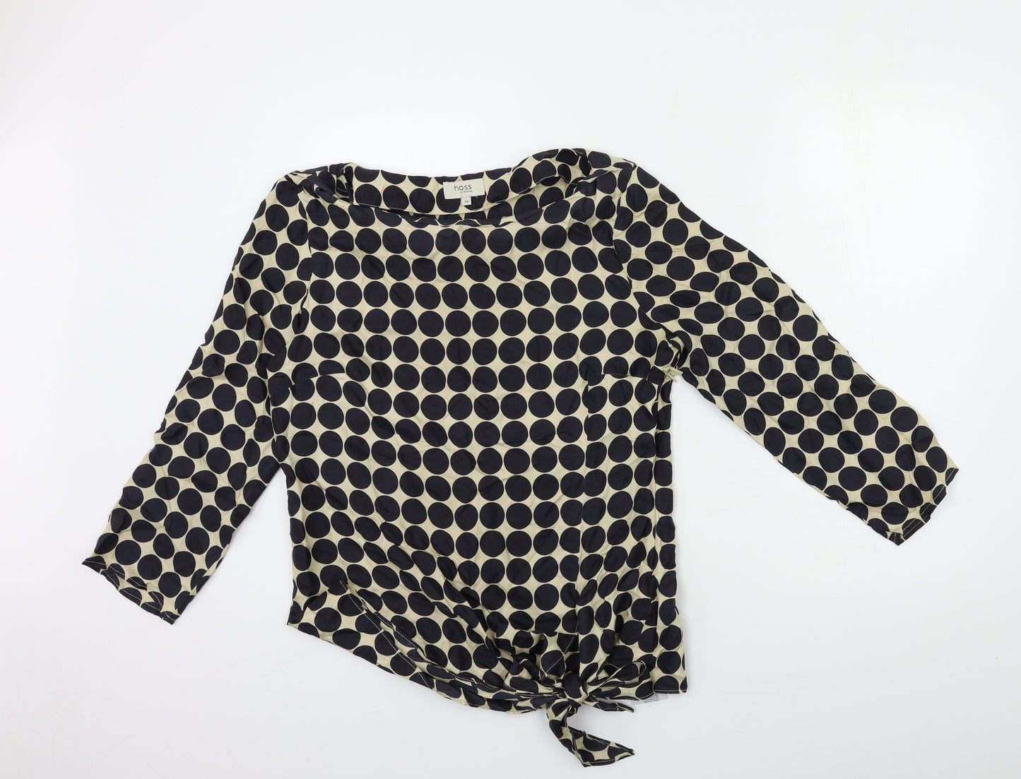 Hobbs Womens Black Geometric  Basic Blouse Size 16