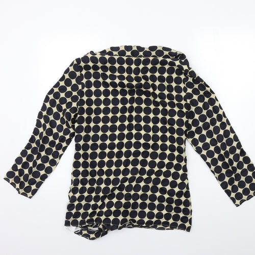 Hobbs Womens Black Geometric  Basic Blouse Size 16