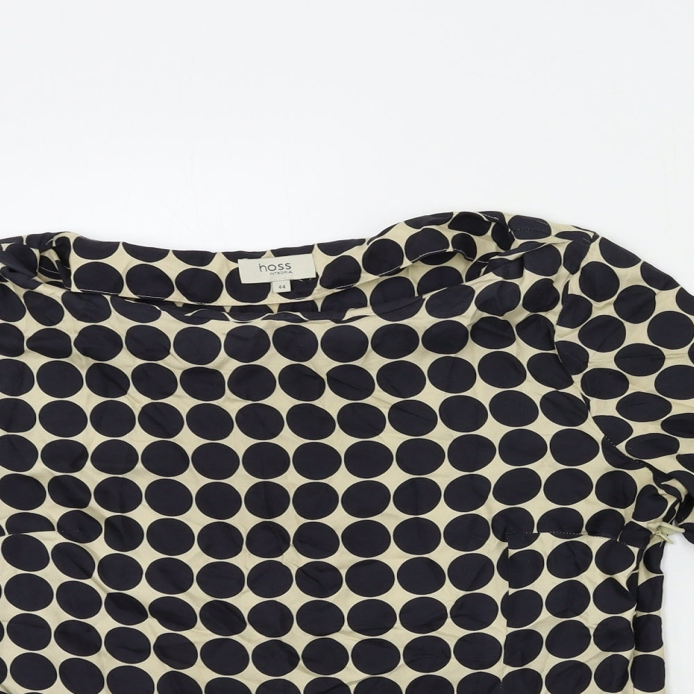 Hobbs Womens Black Geometric  Basic Blouse Size 16