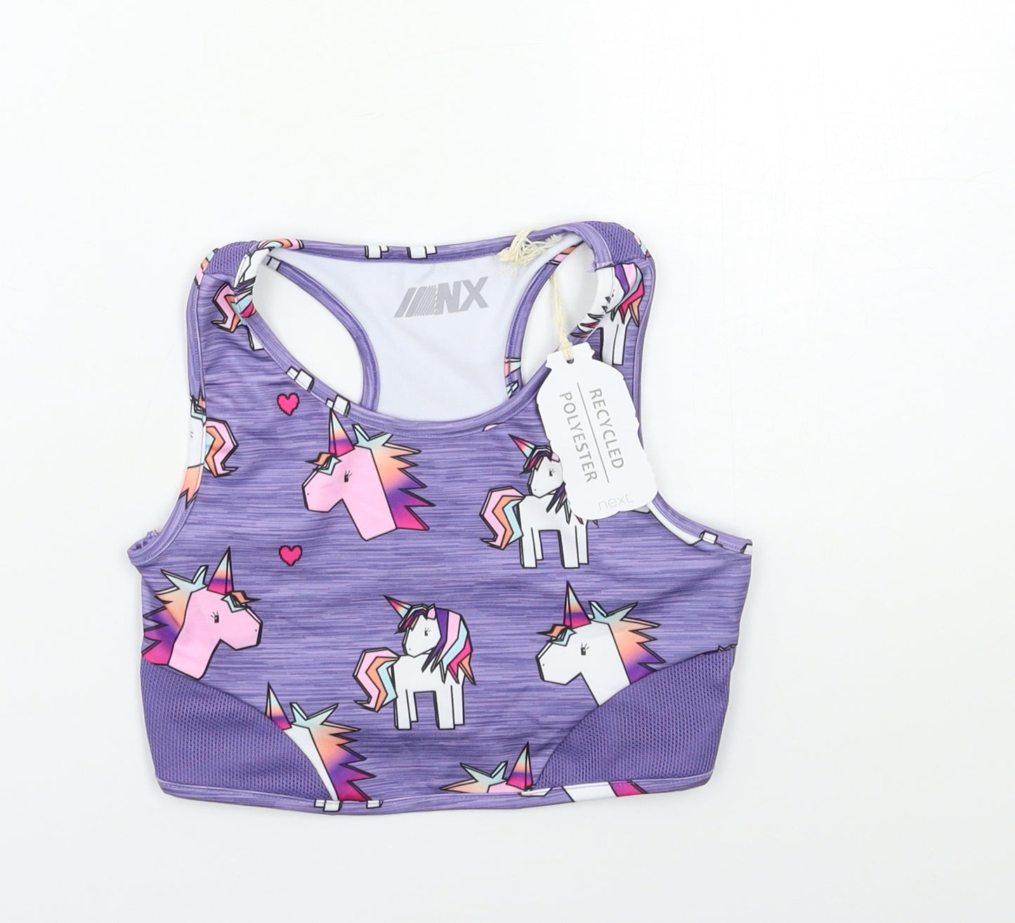 NEXT Girls Purple Geometric  Basic Tank Size 9-10 Years