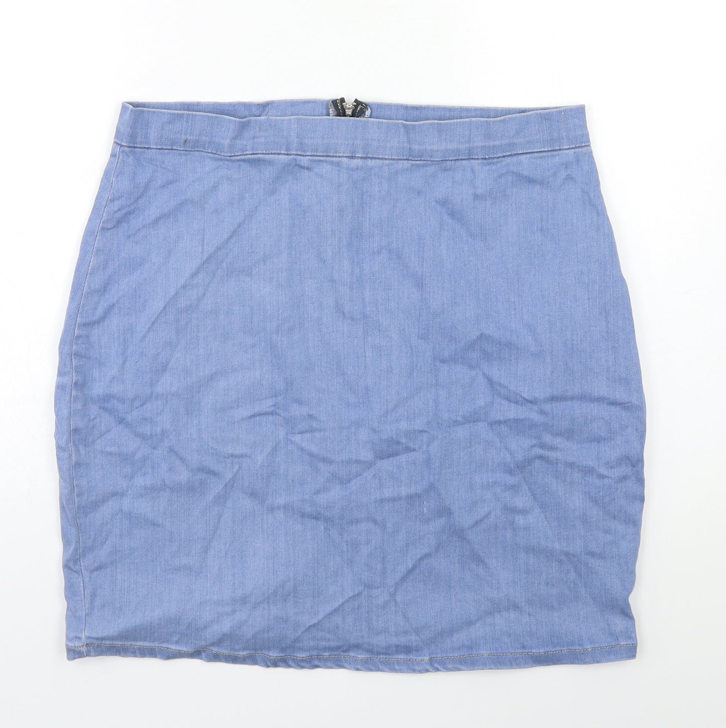 Boohoo Womens Blue  Denim Mini Skirt Size 16