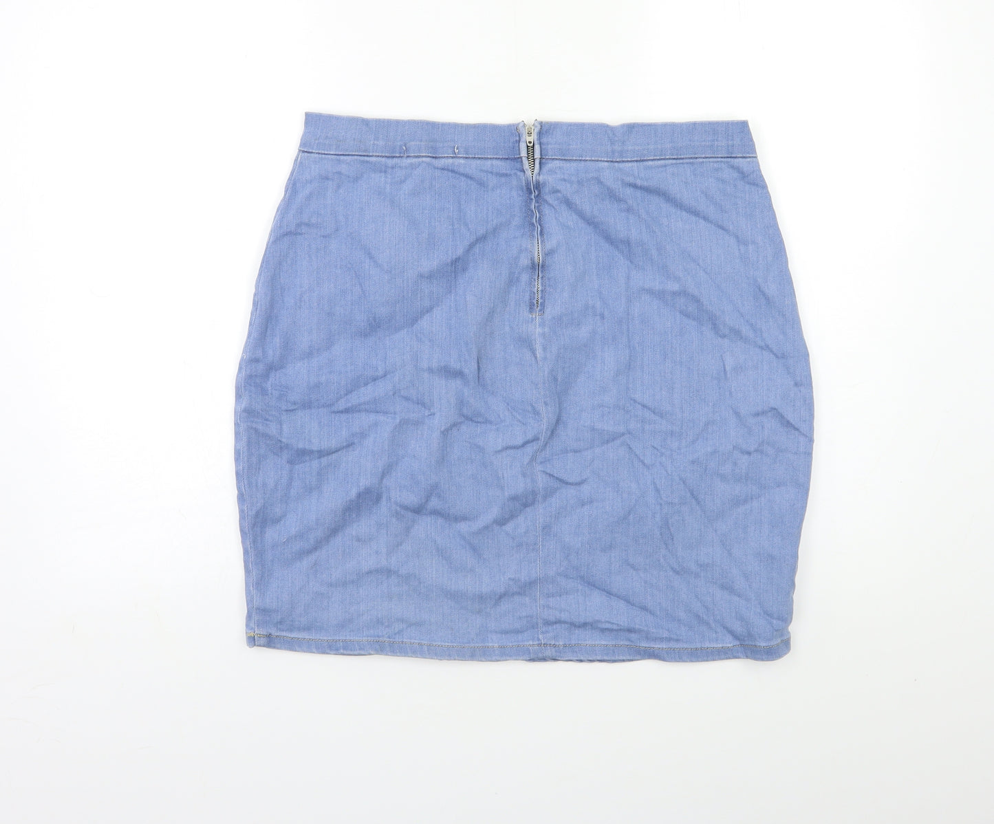 Boohoo Womens Blue  Denim Mini Skirt Size 16