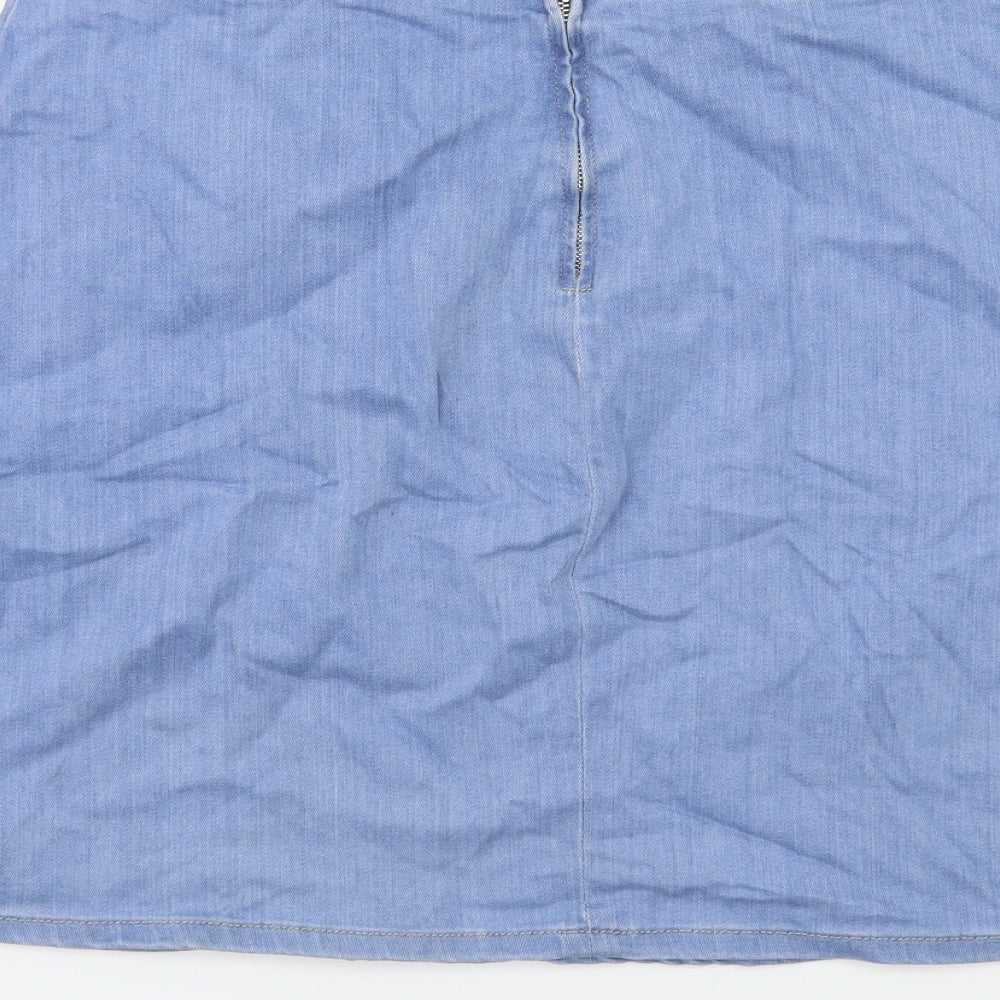 Boohoo Womens Blue  Denim Mini Skirt Size 16
