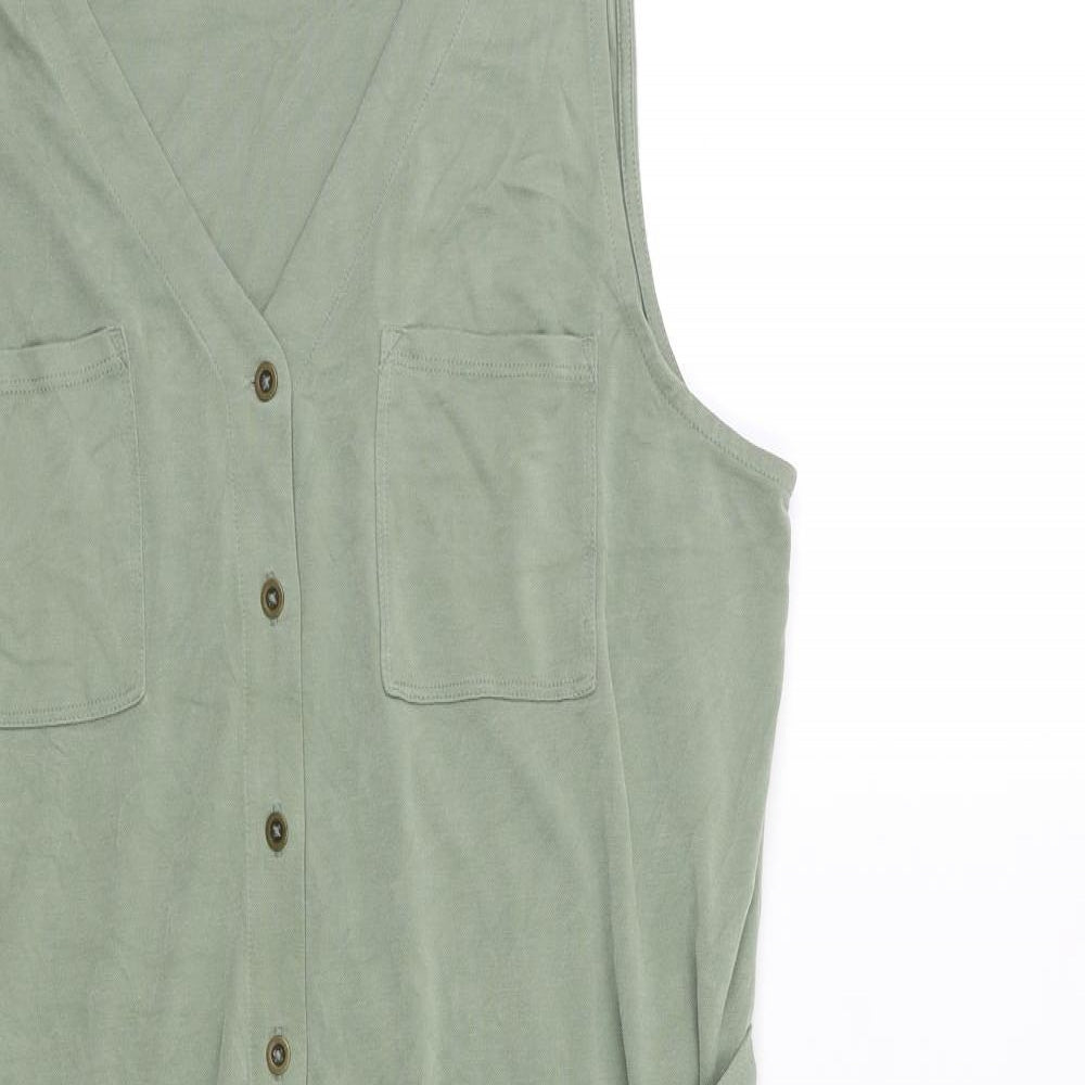 Tahari Womens Green   Tank Dress  Size L