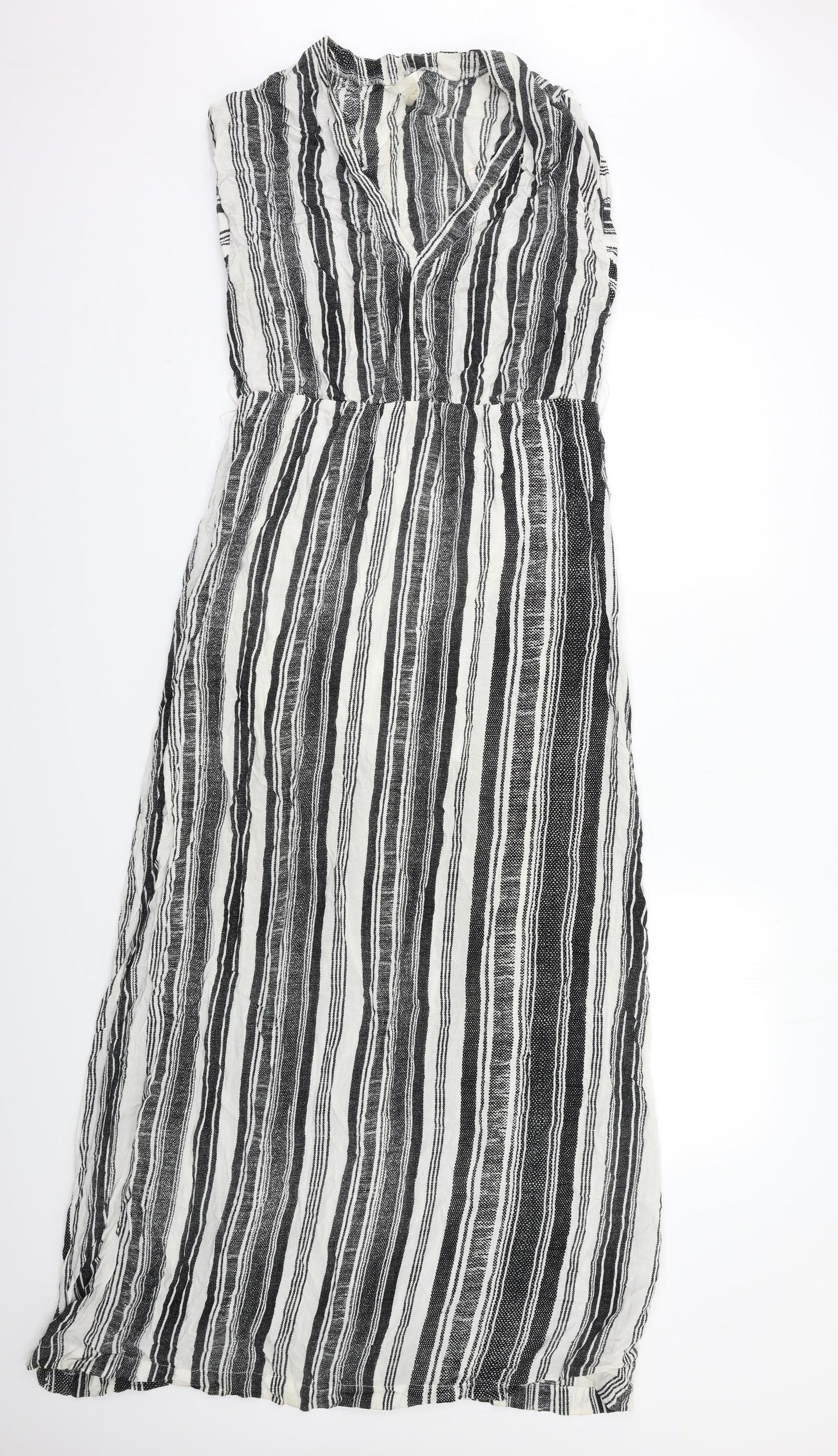 H&M Womens Black Striped  Maxi  Size 14