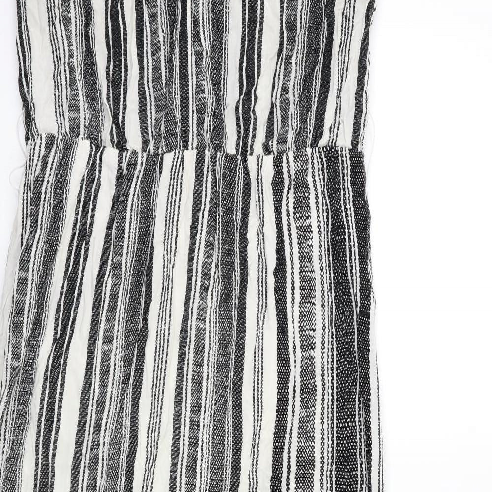 H&M Womens Black Striped  Maxi  Size 14