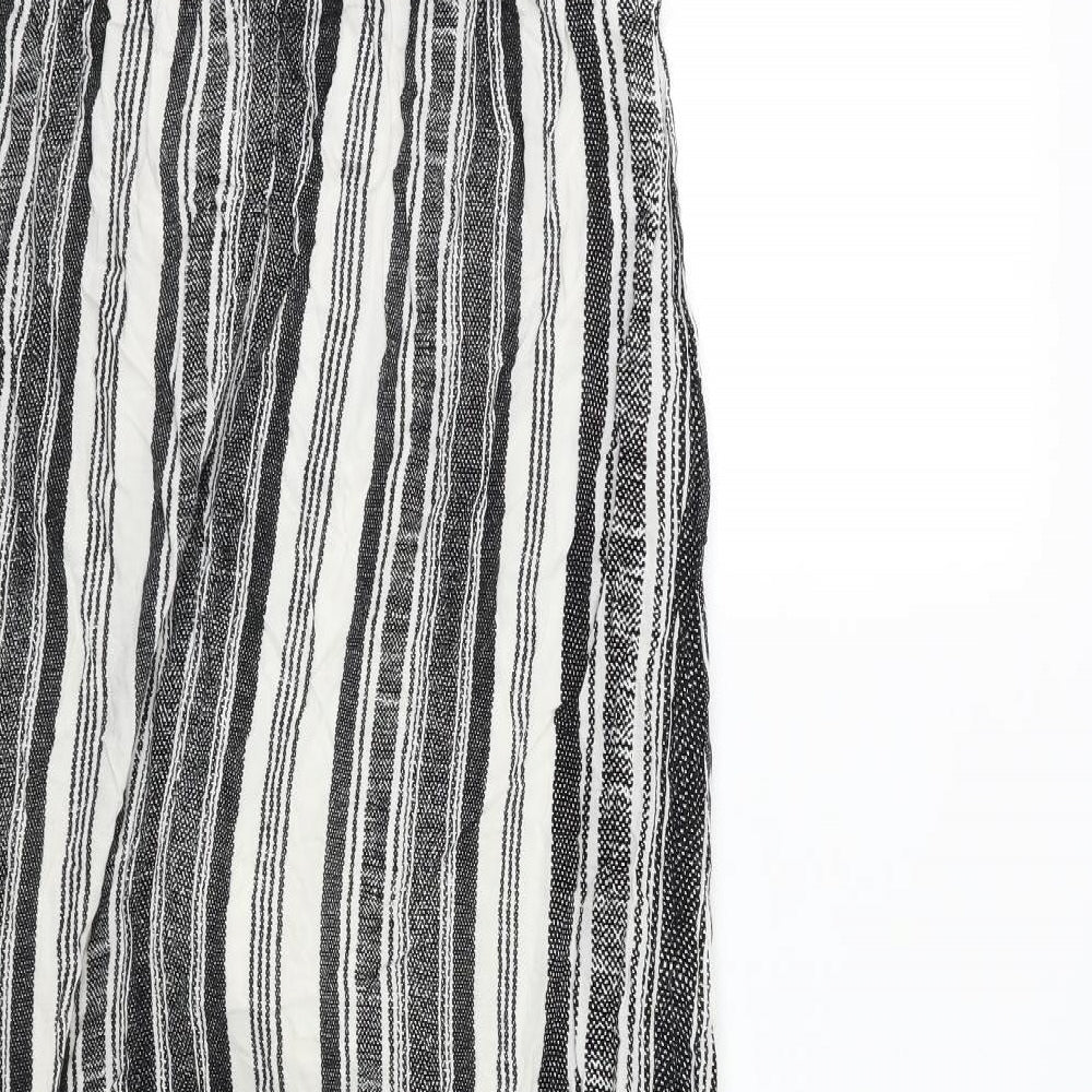 H&M Womens Black Striped  Maxi  Size 14
