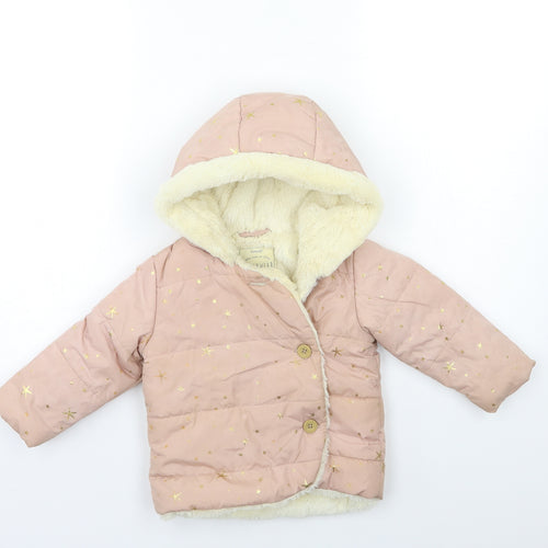 George Baby Pink   Puffer Jacket Coat Size 9-12 Months