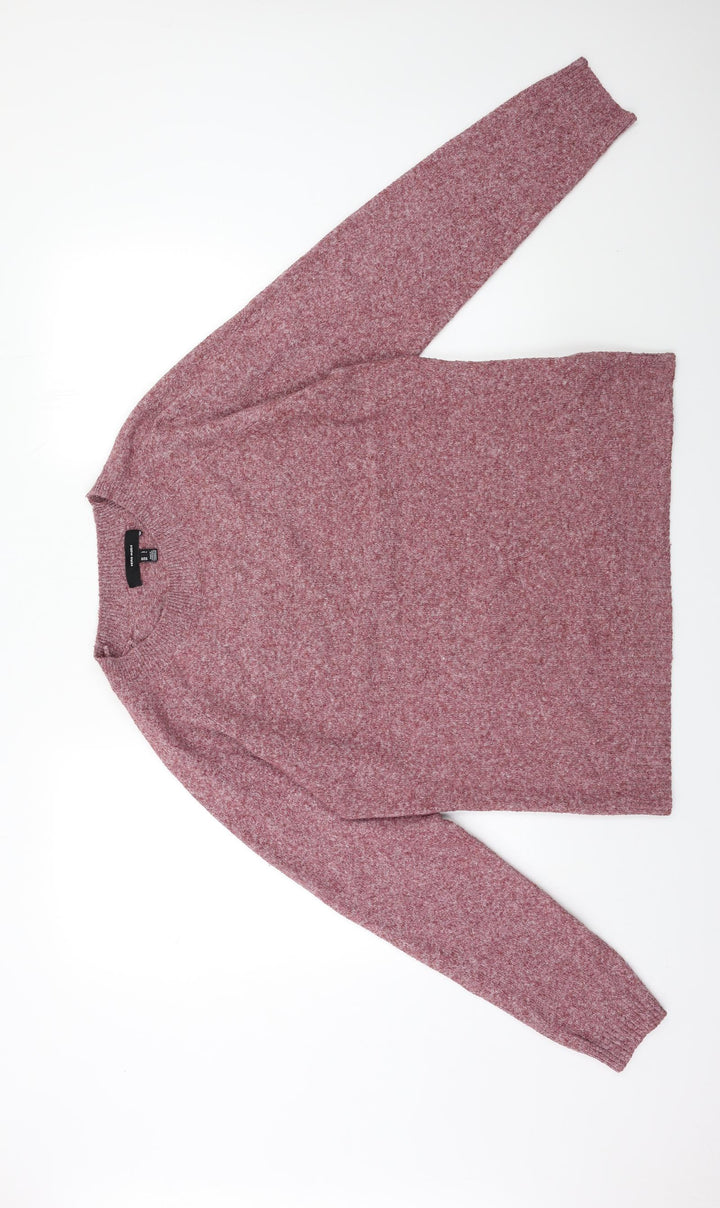 VERO MODA Mens Red Knit Pullover Jumper Size L