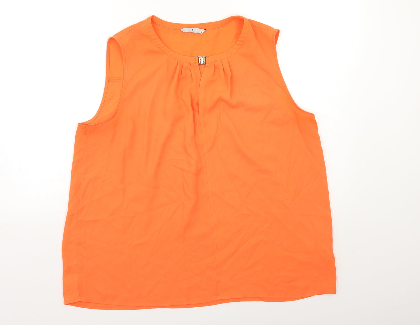 TU Womens Orange   Basic Tank Size 16