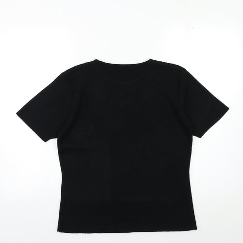 Berkertex Womens Black  Knit Pullover Jumper Size 10