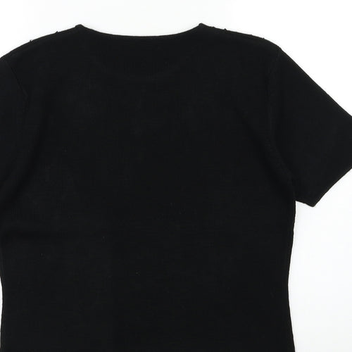 Berkertex Womens Black  Knit Pullover Jumper Size 10