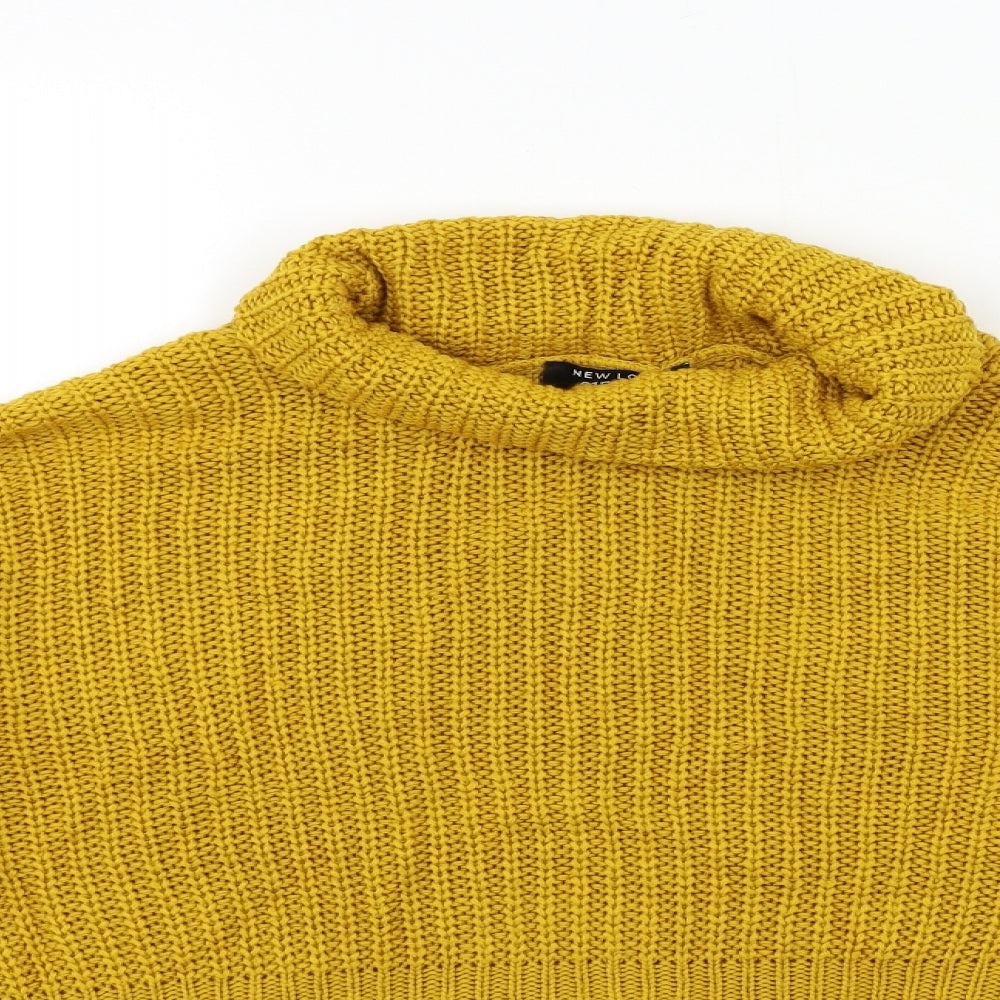 New Look Girls Yellow  Knit Pullover Jumper Size 14 Years