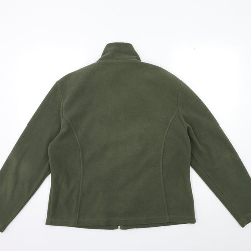 tayberry Womens Green  Fleece Jacket Coat Size 14