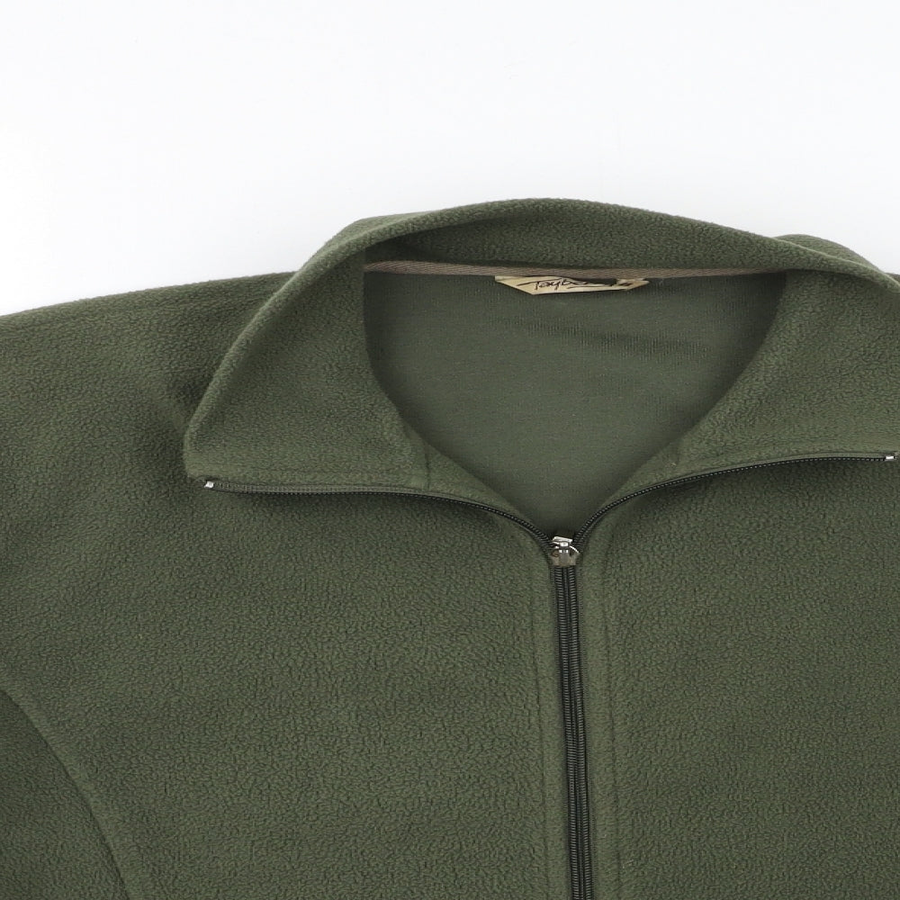 tayberry Womens Green  Fleece Jacket Coat Size 14