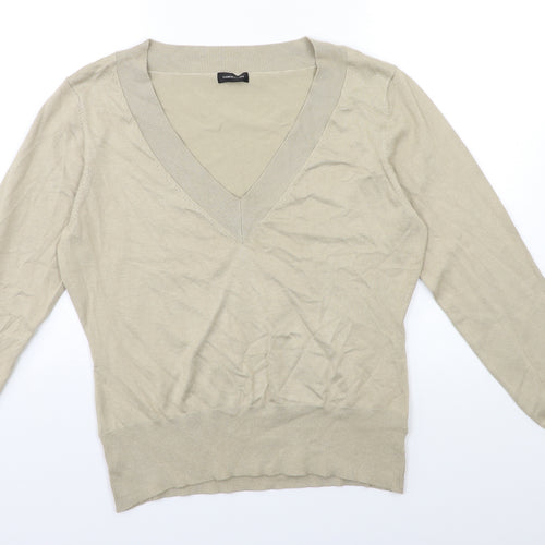 F&F Womens Beige  Knit Pullover Jumper Size 16