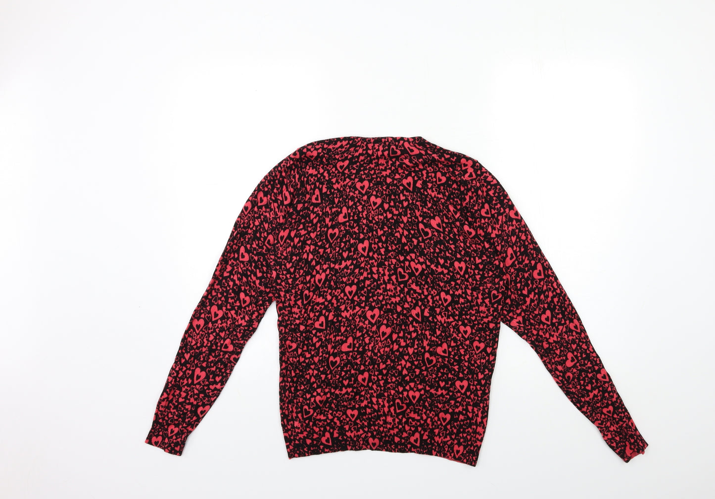 TU Womens Pink Floral Knit Cardigan Jumper Size 14