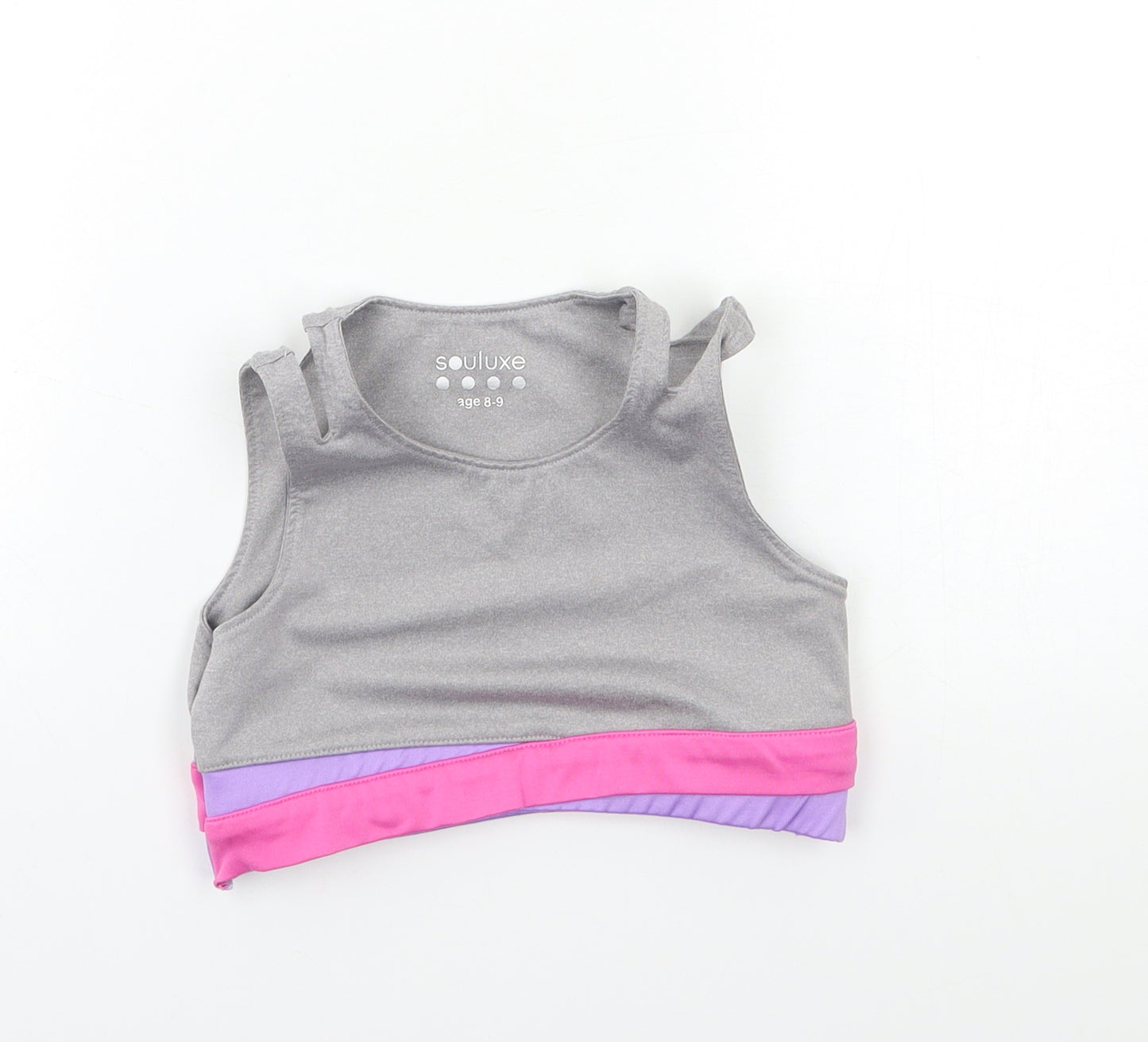 SOULUXE Girls Grey   Basic Tank Size 8 Years