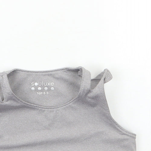 SOULUXE Girls Grey   Basic Tank Size 8 Years