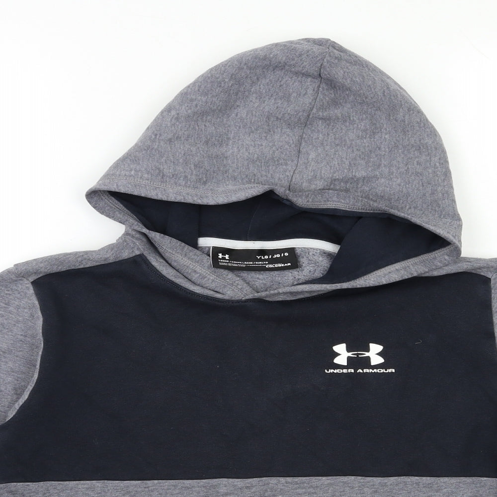 Under armour Boys Grey   Pullover Hoodie Size 12 Years