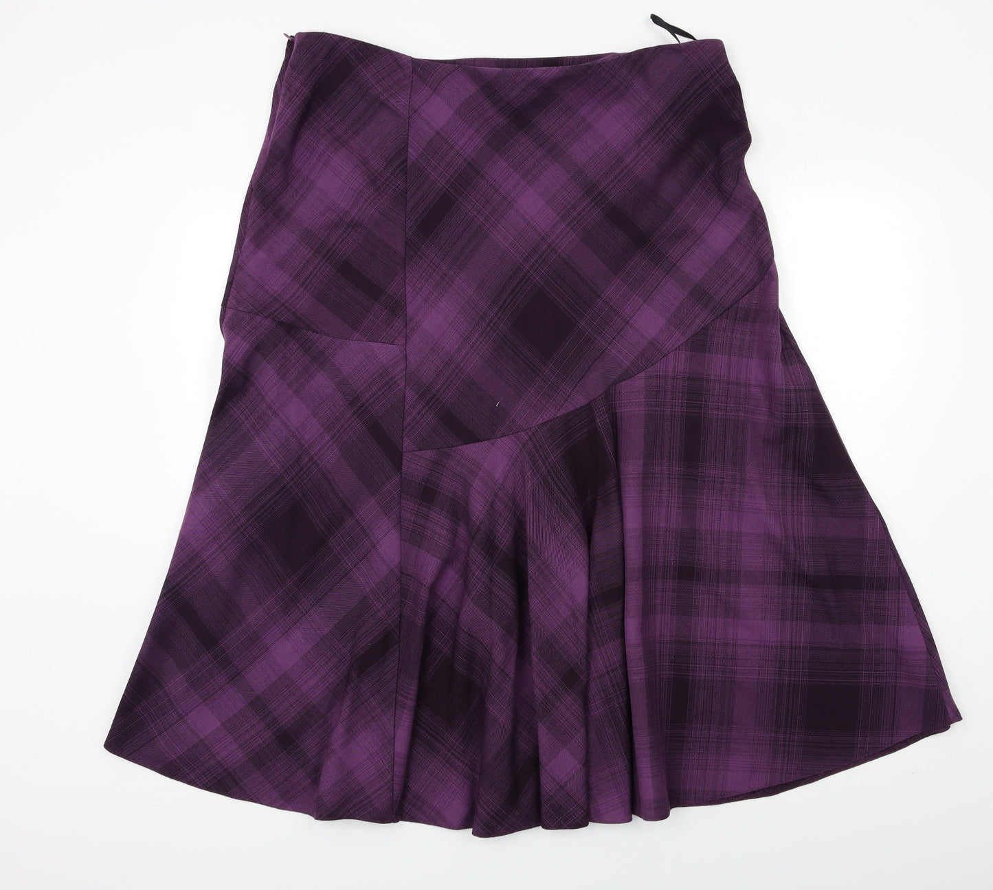 ISLE Womens Purple Check  Flare Skirt Size 20