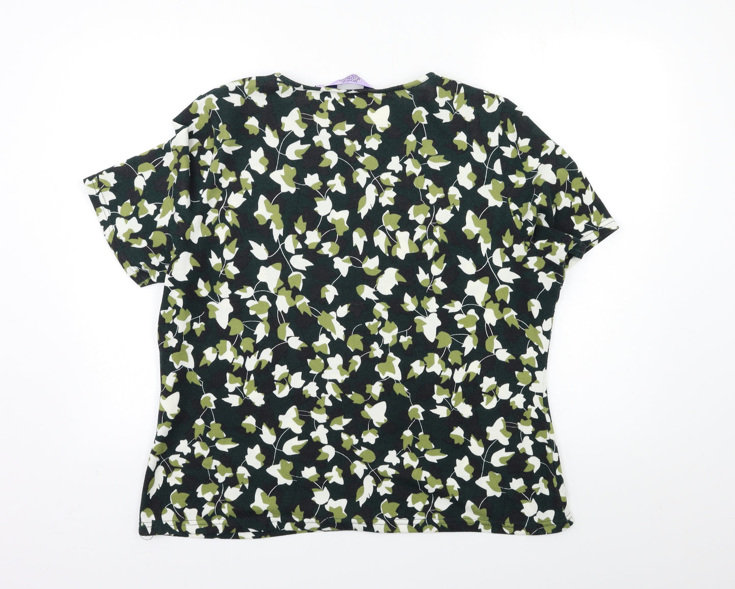 Honor Milburn Womens Green Floral  Basic T-Shirt Size 20