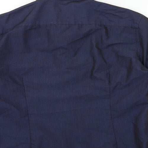 River Island Mens Blue    Dress Shirt Size M