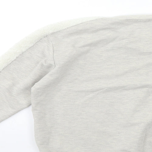 Boohoo Womens Grey   Pullover Sweatshirt Size 8