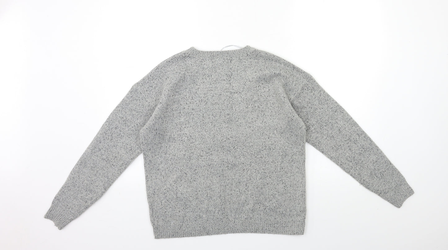 Primark Womens Grey  Knit Pullover Jumper Size 10  - christmas