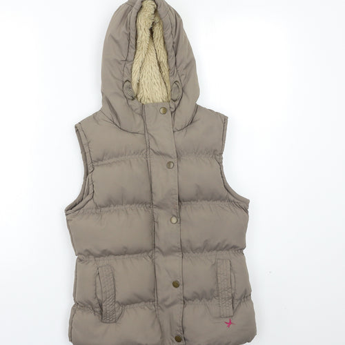 Young Dimension Girls Brown   Gilet Coat Size 10 Years