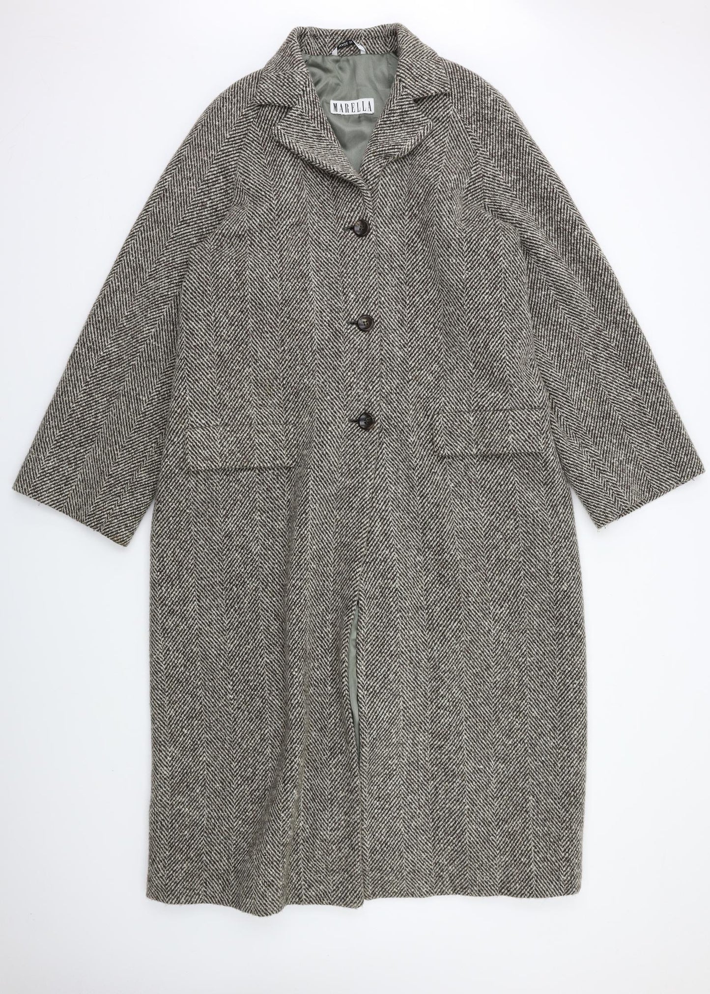Marella Womens Black   Overcoat Coat Size 12