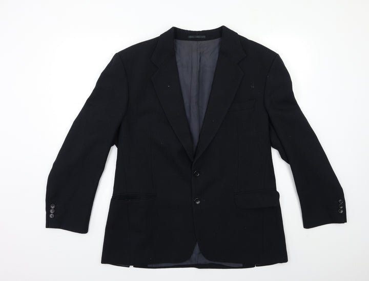 Etiquette Mens Black Jacket Suit Jacket Size 40