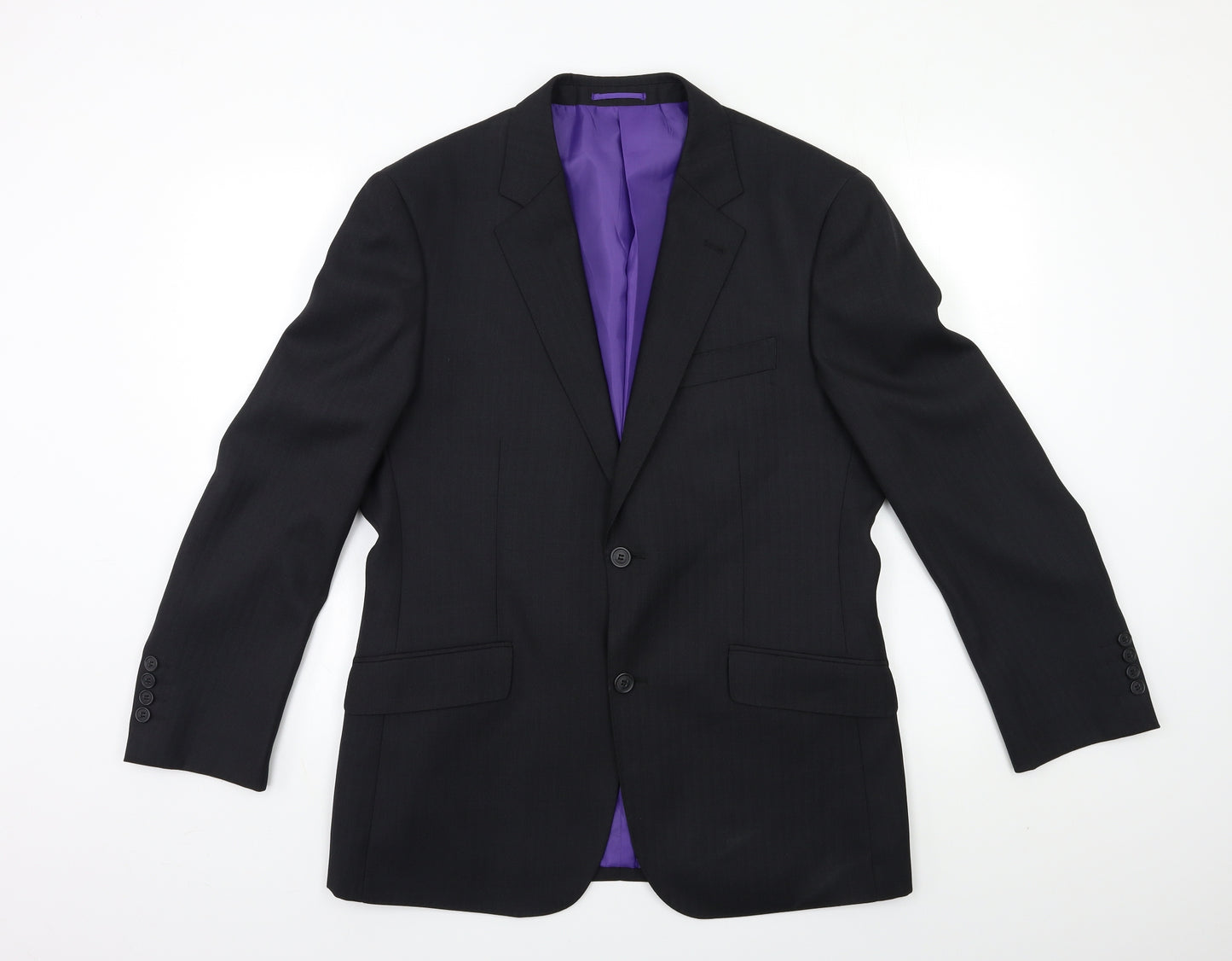 Milan Collection Mens Black   Jacket Suit Jacket Size 40