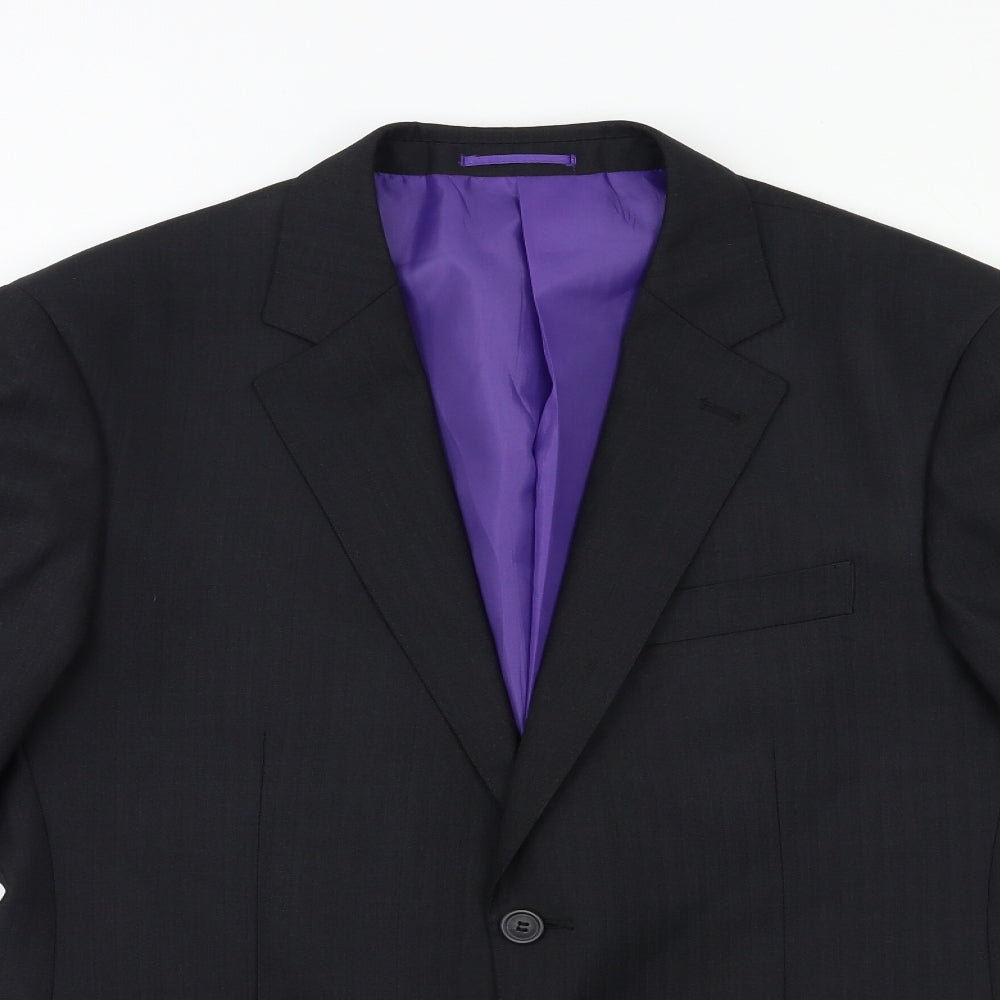 Milan Collection Mens Black   Jacket Suit Jacket Size 40