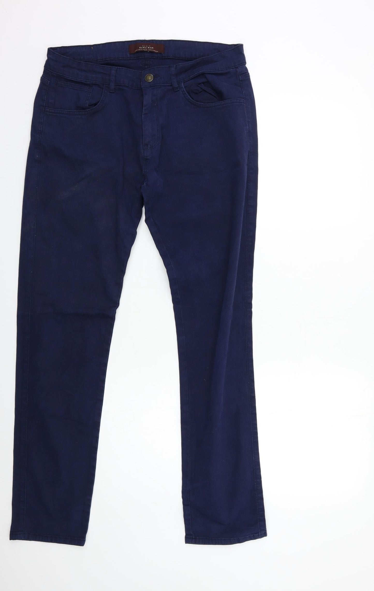 Zara Mens Blue   Chino Trousers Size 34 in L31 in