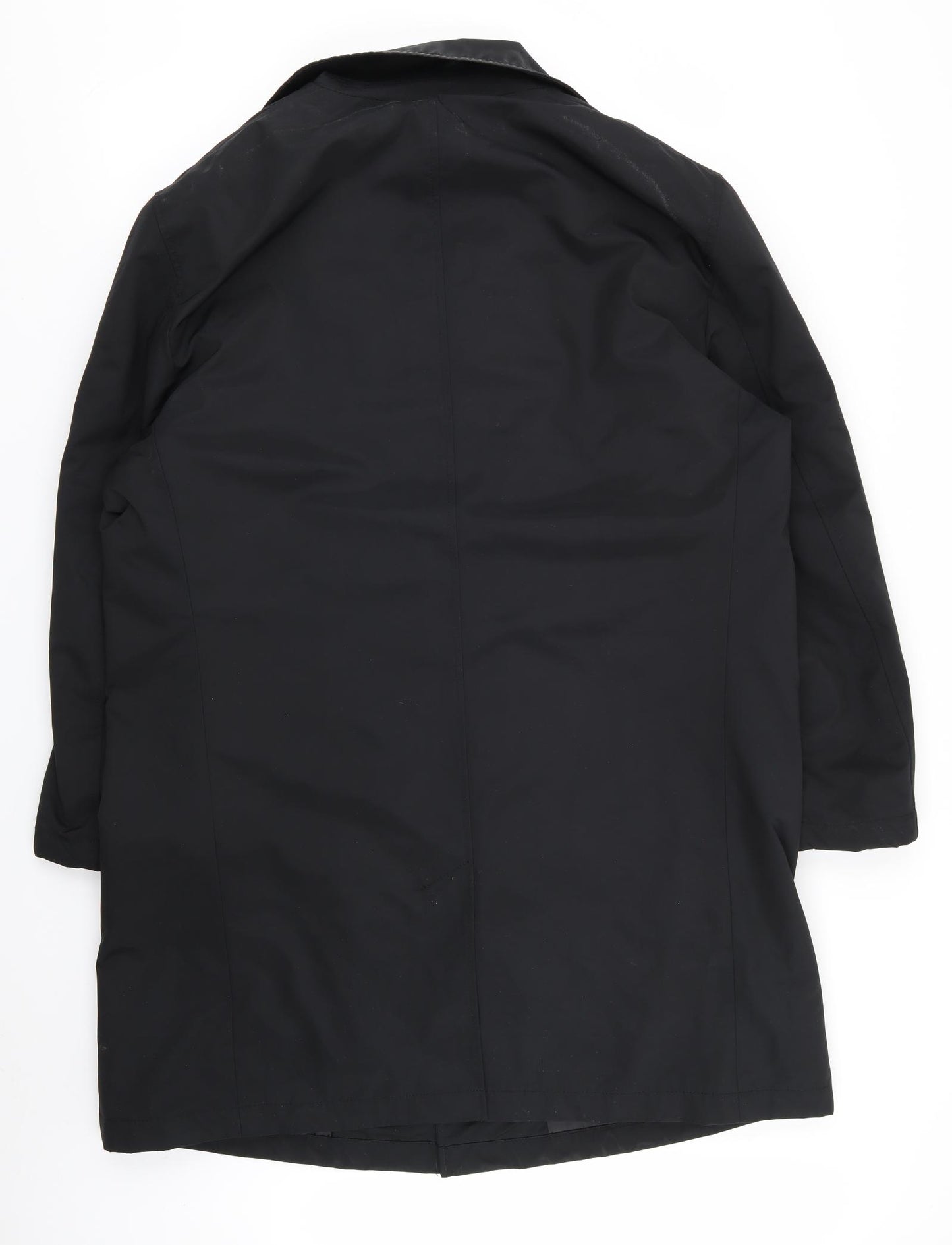 M&S Mens Black   Overcoat Coat Size L