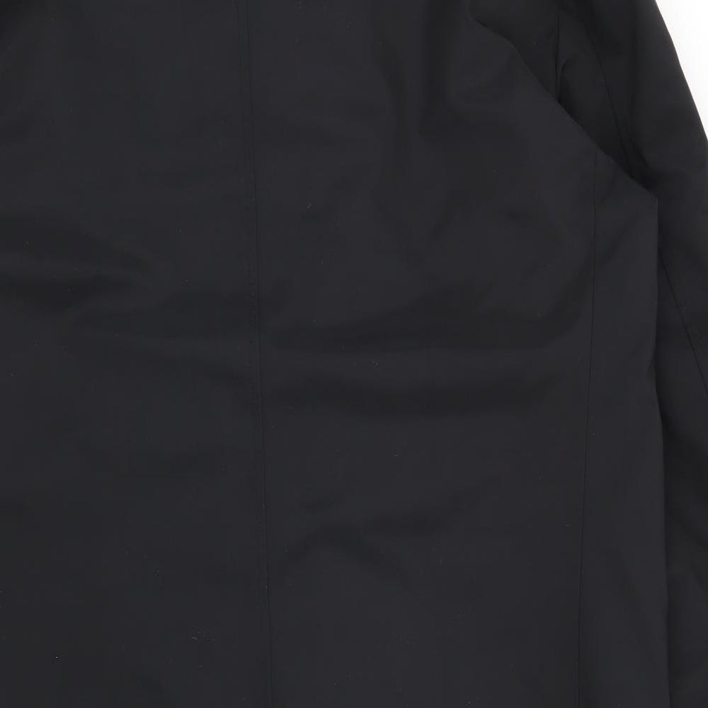 M&S Mens Black   Overcoat Coat Size L