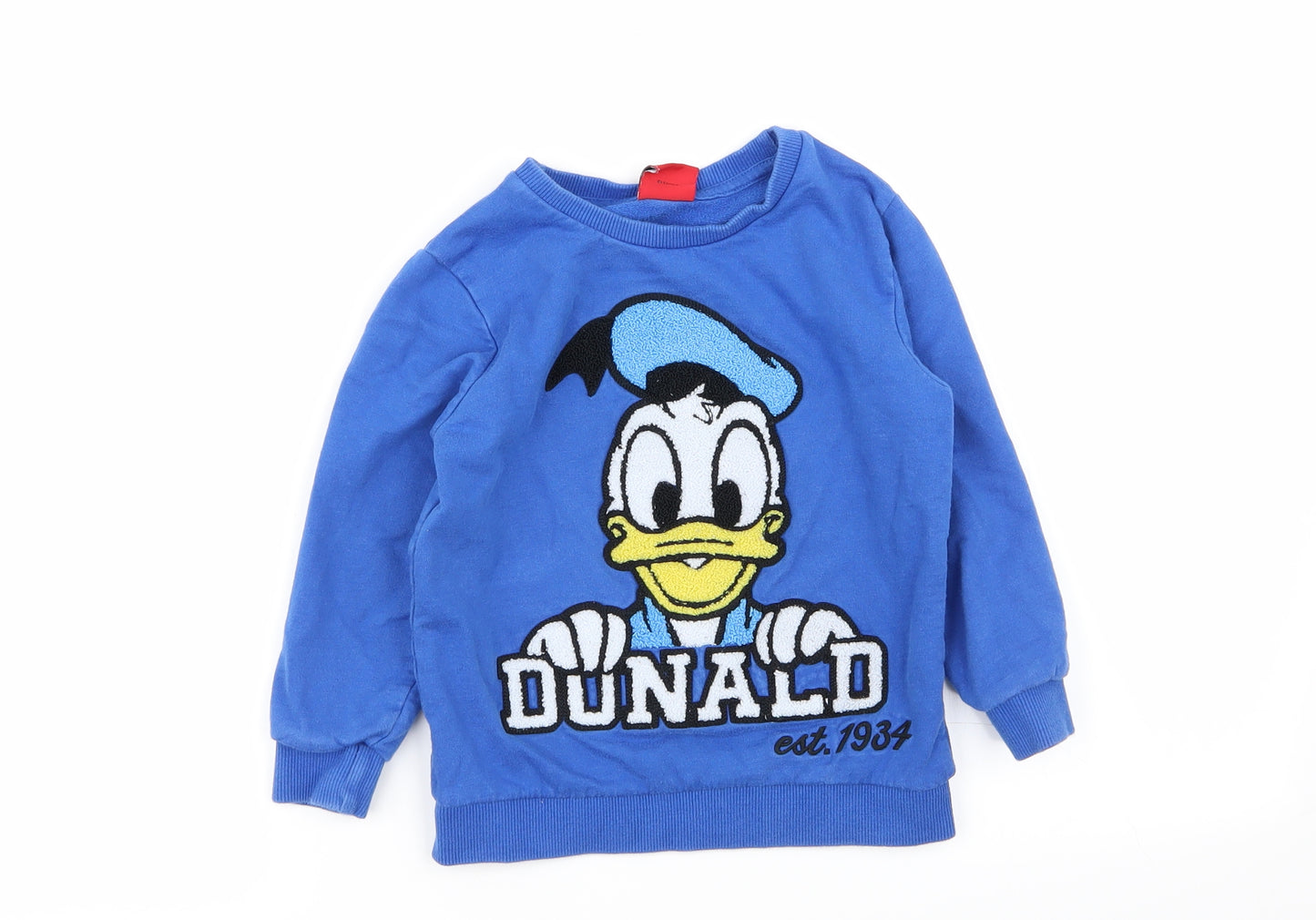 TU Boys Blue   Pullover Jumper Size 3-4 Years  - donald duck
