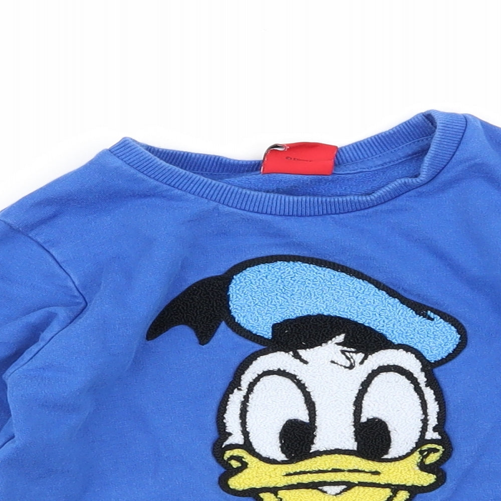 TU Boys Blue   Pullover Jumper Size 3-4 Years  - donald duck