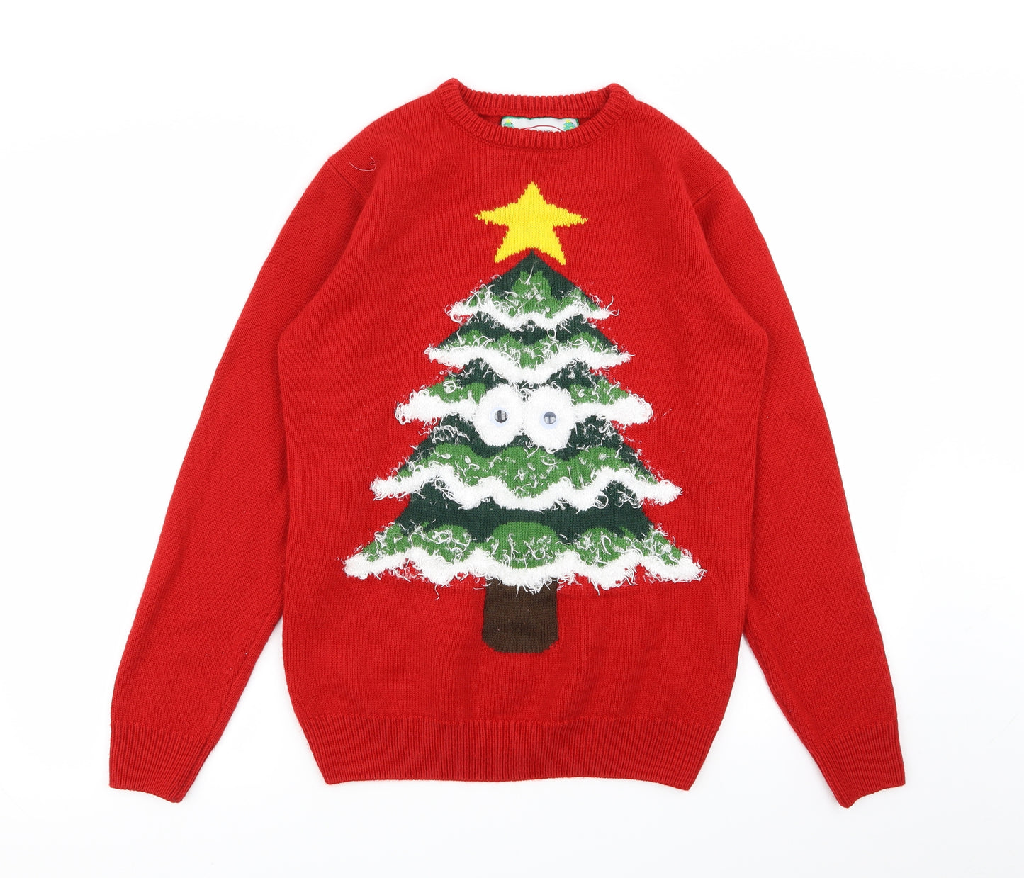 Cedar Wood State Mens Red   Pullover Jumper Size S  - Christmas jumper