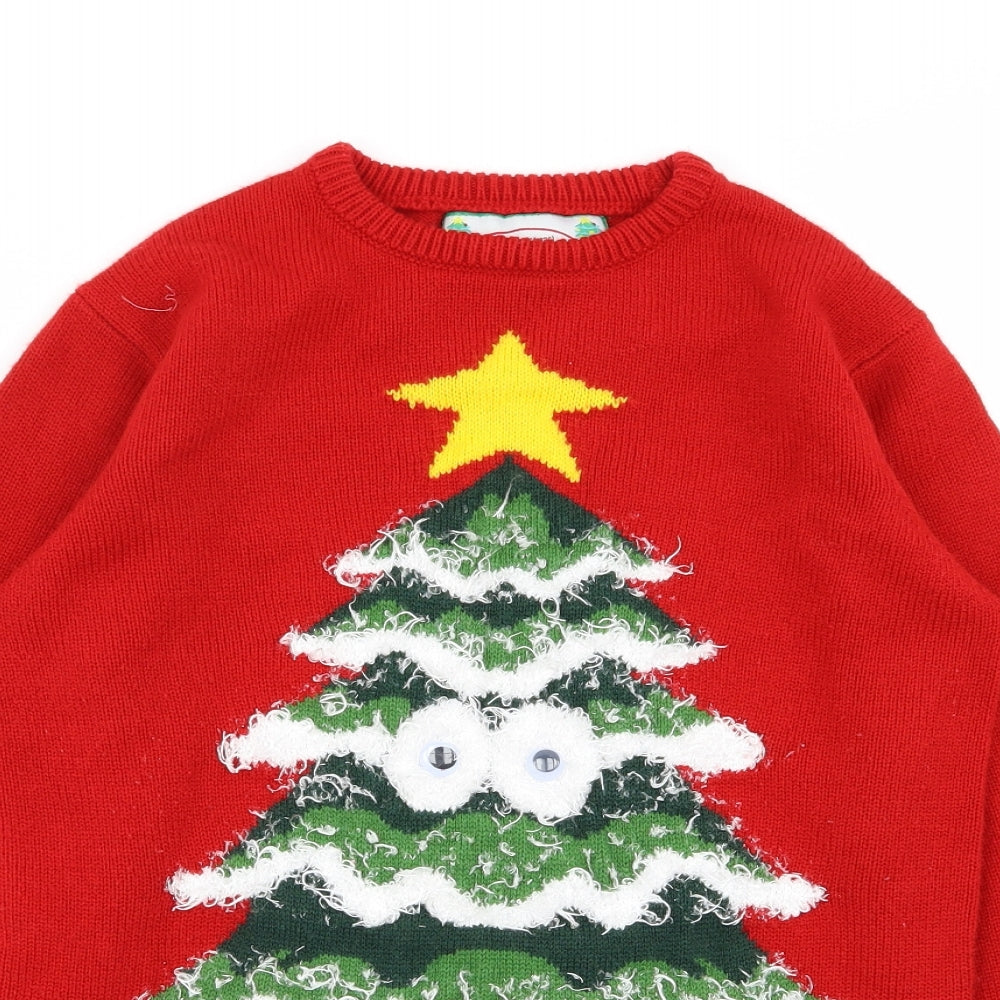 Cedar Wood State Mens Red   Pullover Jumper Size S  - Christmas jumper