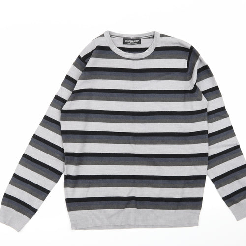 Cedar Wood State Mens Multicoloured Striped  Pullover Jumper Size M