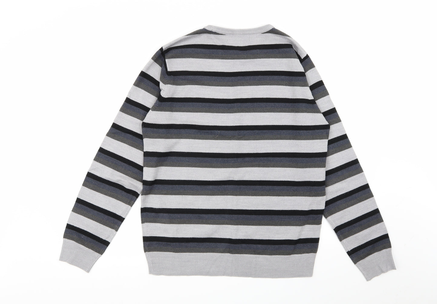 Cedar Wood State Mens Multicoloured Striped  Pullover Jumper Size M
