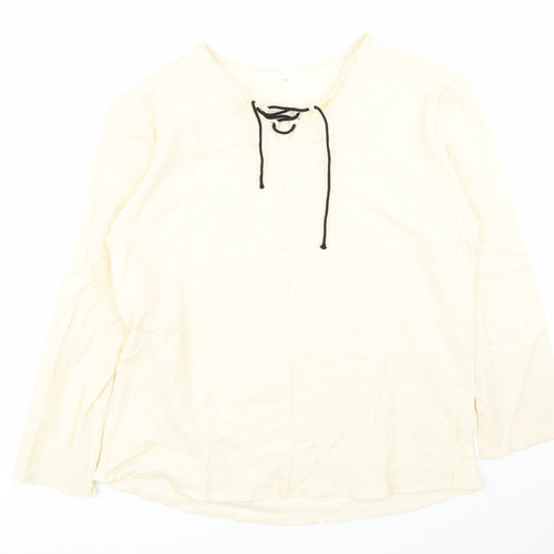 Preworn Womens Beige   Basic Blouse Size XL
