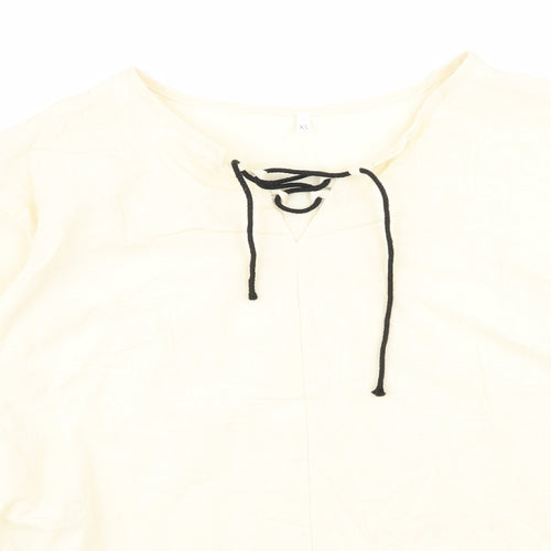 Preworn Womens Beige   Basic Blouse Size XL