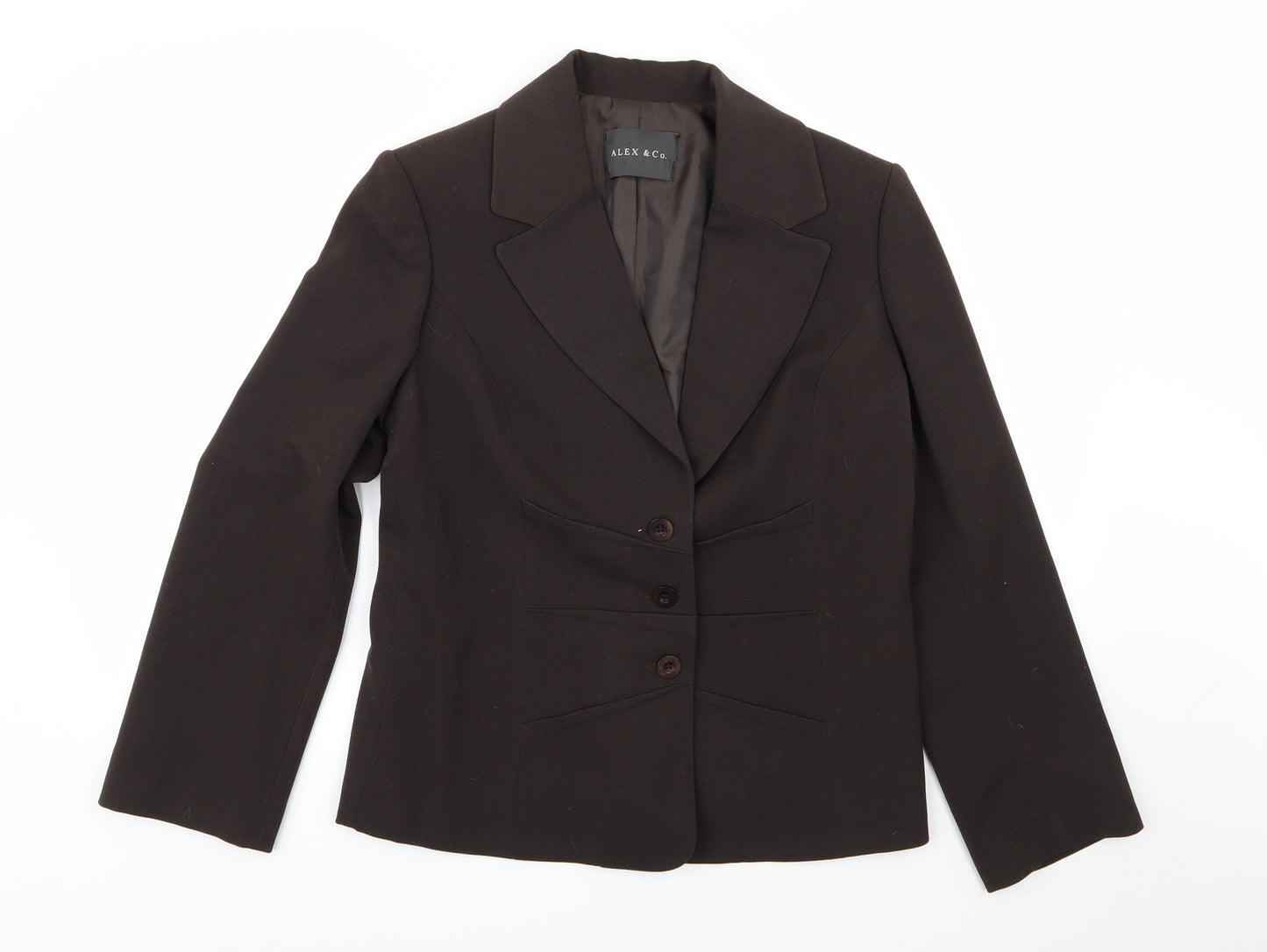 alex& co Womens Brown   Jacket Blazer Size 14